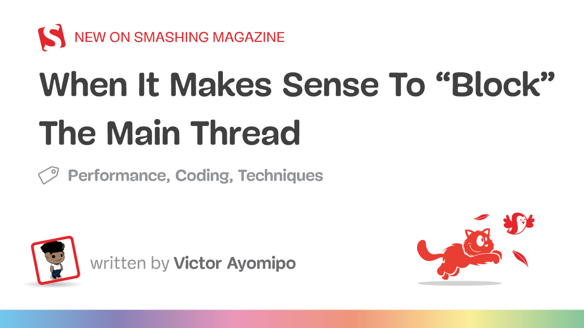 When Blocking the Main Thread Is the Right Choice